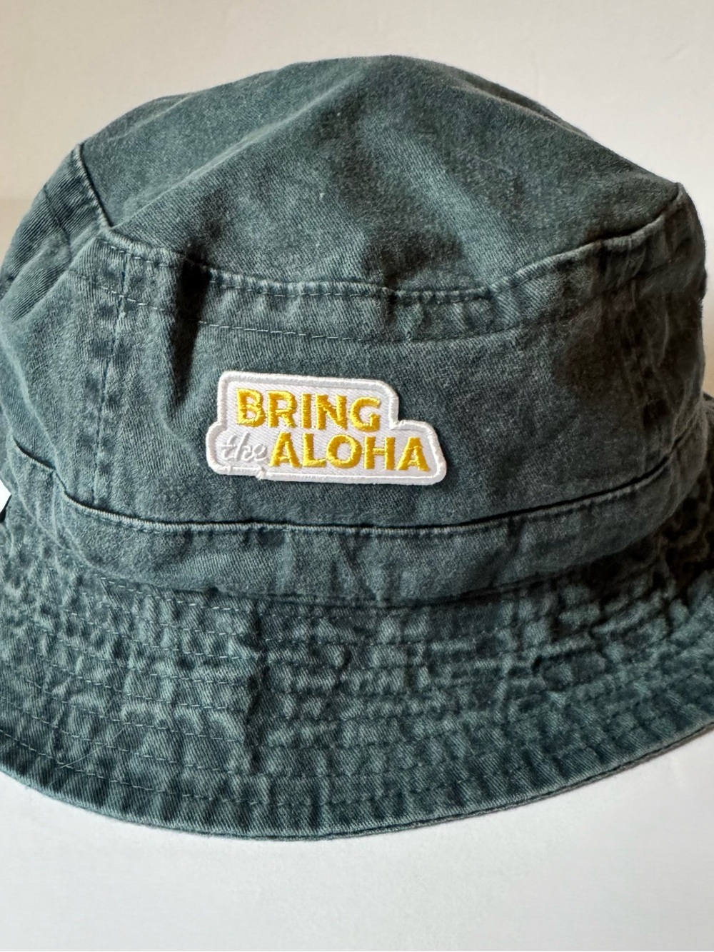 Adams Bucket Hat Unisex Large Bring the Aloha Kona Big Wave Patch Logo blue